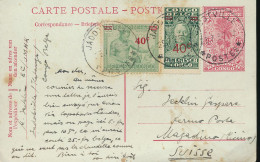 TT BELGIAN CONGO PS SBEP 65 FROM JADOVILLE 25.07.32 TO SWITZERLAND - Enteros Postales