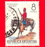 ARGENTINA - Usato - 1966 - Giornata Dell'Esercito - Cavaliere Del Reggimento 'Infernal De Güemes' - 8 - Gebraucht