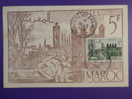 DM 10    MAROC BELLE  CARTE  MAXI 1948  RABAT A SALON   FRANCE     +AFF. INTERESSANT +++ - Storia Postale