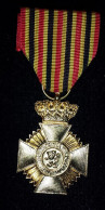 BELGIQUE Médaille Militaire Pour Ancienneté De Service, Après 1951 Bilingue, Lion Au Revers - Belgio