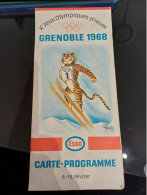 CARTE PROGRAMME JEUX OLYMPIQUES GRENOBLE 1968 - Roadmaps