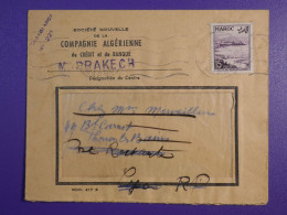 DM 10    MAROC BELLE  LETTRE  1954   MARRAKECH A LYON PARIS      +AFF. INTERESSANT +++ - Cartas & Documentos