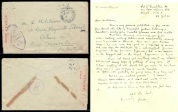 Palestine 1945 British Mandate Cover & Letter To Jerusalem AMINED BY BASE CENSOR - Palestine