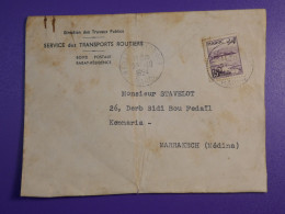 DM 10    MAROC BELLE  LETTRE  TRANSPORT 1954 RABAT A   MARRAKECH      +AFF. INTERESSANT +++ - Storia Postale