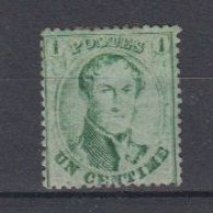 BELGIË - OBP - 1863 -  Nr 13B (T/D 14 1/2) - (*) - 1863-1864 Medaillen (13/16)