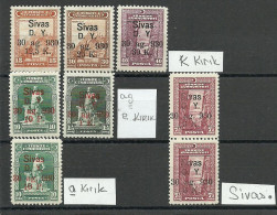 Turkey; 1930 Ankara-Sivas Railway Stamps With Some Minor ERRORS MNH**/MH* - Nuevos