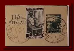 1952 Italia Intero Dem. £15 Vg Ormea X Torino 2scans - Interi Postali