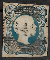 PORTUGAL 1855-56 D. PEDRO V 25R CABELOS LISOS CARIMBO (NP#94-P16-L7) - Used Stamps