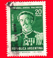 ARGENTINA - Usato - 1969 - 100 Anni Della Morte Del Generale Angel Pacheco (1795-1869) - 20 - Gebraucht
