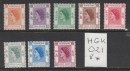 Hong Kong - Yvert 176-183 - Neuf AVEC Charnière - Scott#185-192 - SG 178-185 - Elisabeth II - Neufs