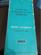 CARTE CHEMINS DE FER FRANCAIS LIGNE VOYAGEURS 1969 - Otros & Sin Clasificación