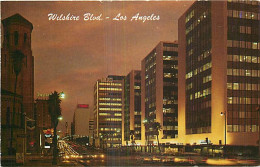 Etats Unis - Los Angeles - Wilshire Boulevard - Night View - Etat De Californie - California State - CPSM Format CPA - C - Los Angeles