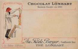 CPA Publicité Publicitaire Réclame Chocolat Thé Lombart Métiers Parisiens Affiches - Werbepostkarten