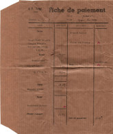 FICHE DE PAIEMENT AUXILIAIRE VIETNAMIEN LEGION ETRANGERE ??  ARMEE FRANCAISE INDOCHINE INDOCHINA  CEFEO PROPAGANDE - Documenti