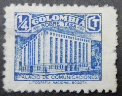 Colombia 1929 (1a) Sobre Tasa Palacio De Comunicaciones - Kolumbien