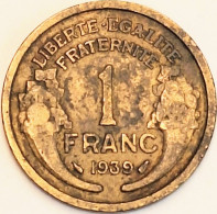 France - Franc 1939, KM# 885 (#4077) - 1 Franc