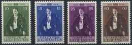 Liechtenstein 348-351 Geburtstag Fürst Franz J. Ausgabe 1956 Tadellos Kat 25,00 - Storia Postale