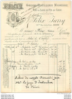 DOCUMENT COMMERCIAL 1888  FELIX JARRY GRANDE DISTILLERIE NIORTAISE A NIORT 76 RUE DE LA GARE - 1800 – 1899