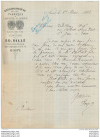 DOCUMENT COMMERCIAL 1888 DILLE  ED.  DISTILLERIE D'EAU DE VIE A NIORT - 1800 – 1899