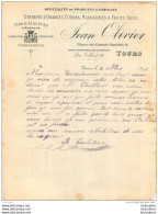 DOCUMENT COMMERCIAL  1892 JEAN OLIVIER SPECIALITE DE PRODUITS D'ESPAGNE  A TOURS RUE COLBERT - 1800 – 1899