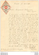 DOCUMENT COMMERCIAL  1892   LES CAFES LA CROIX  BLANCHE ENVOYEE DE TOURS - 1800 – 1899