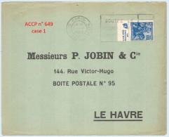 FRANCE - Lettre Avec Pub De Carnet : Vache Qui Rit (tête De Vache) - N° 257 50c Jeanne D'Arc Type I - Covers & Documents