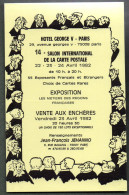 14e Salon International De La Carte Postale - 1982 Hôtel Georges V - Bourses & Salons De Collections