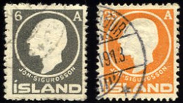 ISLAND 66,68 O, 1911, 6 Und 25 A. Sigurdsson, üblich Gezähnt Pracht, Mi. 60.- - Sonstige & Ohne Zuordnung