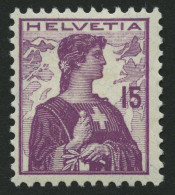 SCHWEIZ BUNDESPOST 116 *, 1909, 15 C. Violettpurpur, Falzreste, Pracht, Mi. 33.- - Nuovi