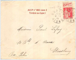 FRANCE - Lettre Avec Pub De Carnet : Moutarde Parizot Dijon - N° 283 50c Paix Rouge Type I - Lettres & Documents