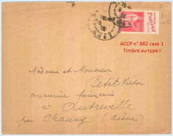 FRANCE - Lettre Avec Pub De Carnet : Moutarde Parizot Dijon - N° 283 50c Paix Rouge Type I - Briefe U. Dokumente