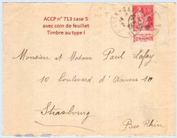 FRANCE - Lettre Avec Pub De Carnet : Benjamin - N° 283 50c Paix Rouge Type I - Briefe U. Dokumente