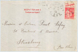 FRANCE - Lettre Avec Pub De Carnet : Benjamin - N° 283 50c Paix Rouge Type I - Covers & Documents