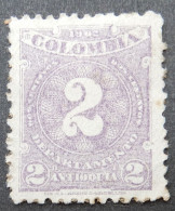 Colombia 1902 (3b) Coat Of Arms Figure Stamp Antioquia - Colombia