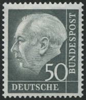 BUNDESREPUBLIK 189 **, 1954, 50 Pf. Heuß, Pracht, Mi. 200.- - Neufs