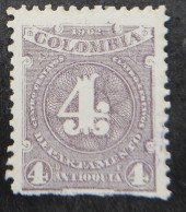 Colombia 1902 (3d) Coat Of Arms Figure Stamp Antioquia - Colombia