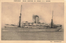 TRANSPORTS - Compagnie Belge Maritime Du Congo S.A. - Anvers - Carte Postale Ancienne - Autres & Non Classés