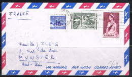 HC L 66 -  CANADA N° 356-360+ Reine Elisabeth Sur Lettre Par Avion Pour La France 1964 - Lettres & Documents
