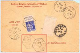 FRANCE - Lettre Vers Algérie Avec Pub De Carnet : Poste Aérienne - N° 365 65c Paix Outremer Type II - Brieven En Documenten