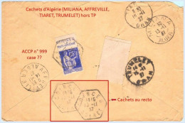 FRANCE - Lettre Vers Algérie Avec Pub De Carnet : Poste Aérienne - N° 365 65c Paix Outremer Type II - Covers & Documents