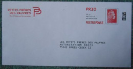 08 Enveloppe PAP Prêt à Poster Réponse  Marianne L'Engagée  PRIO  Petits Frères Des Pauvres - Prêts-à-poster: Réponse