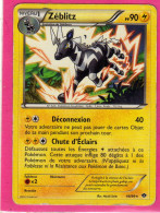 Carte Pokemon Francaise 2012 Noir Et Blanc Destinées Future 48/99 Zeblitz 90pv Occasion - Schwarze Und Weiße