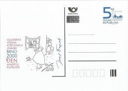 CDV 54 Czech Republic  Brno 2000 Stamp Exhibition Day Of Young Philatelists 2000 Josef Capek Illustration - Moderni