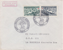 France FDC Y&T N°937 & 938 Croix Rouge De 1952 Paris - 1950-1959