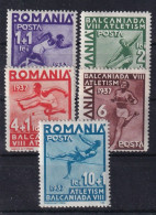 ROMANIA 1937 - MLH - Sc# B77-B81 - Ongebruikt