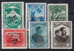 ROMANIA 1934 - MLH - Sc# B44-B49 - Ungebraucht