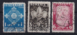 ROMANIA 1936 - MLH - Sc# B63-B65 - Neufs