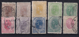 ROMANIA 1900-11 - Canceled - Sc# 132, 133, 224, 136, 136, 137, 139, 141, 142, 144 - Gebraucht