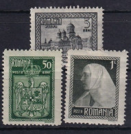 ROMANIA 1926 - MLH - Sc# 283, 285, 286 - Unused Stamps