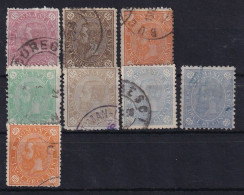 ROMANIA 1890 - Canceled - Sc# 94, 105, 107, 96, 105, 106, 106, 107 - Used Stamps